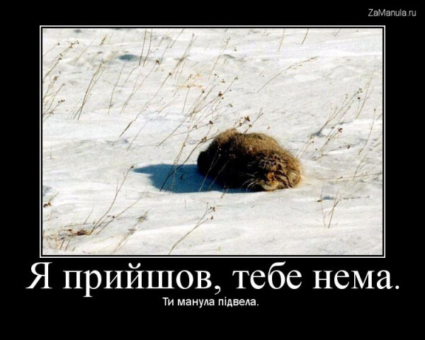Я прийшов, тебе нема Я прийшов, тебе нема